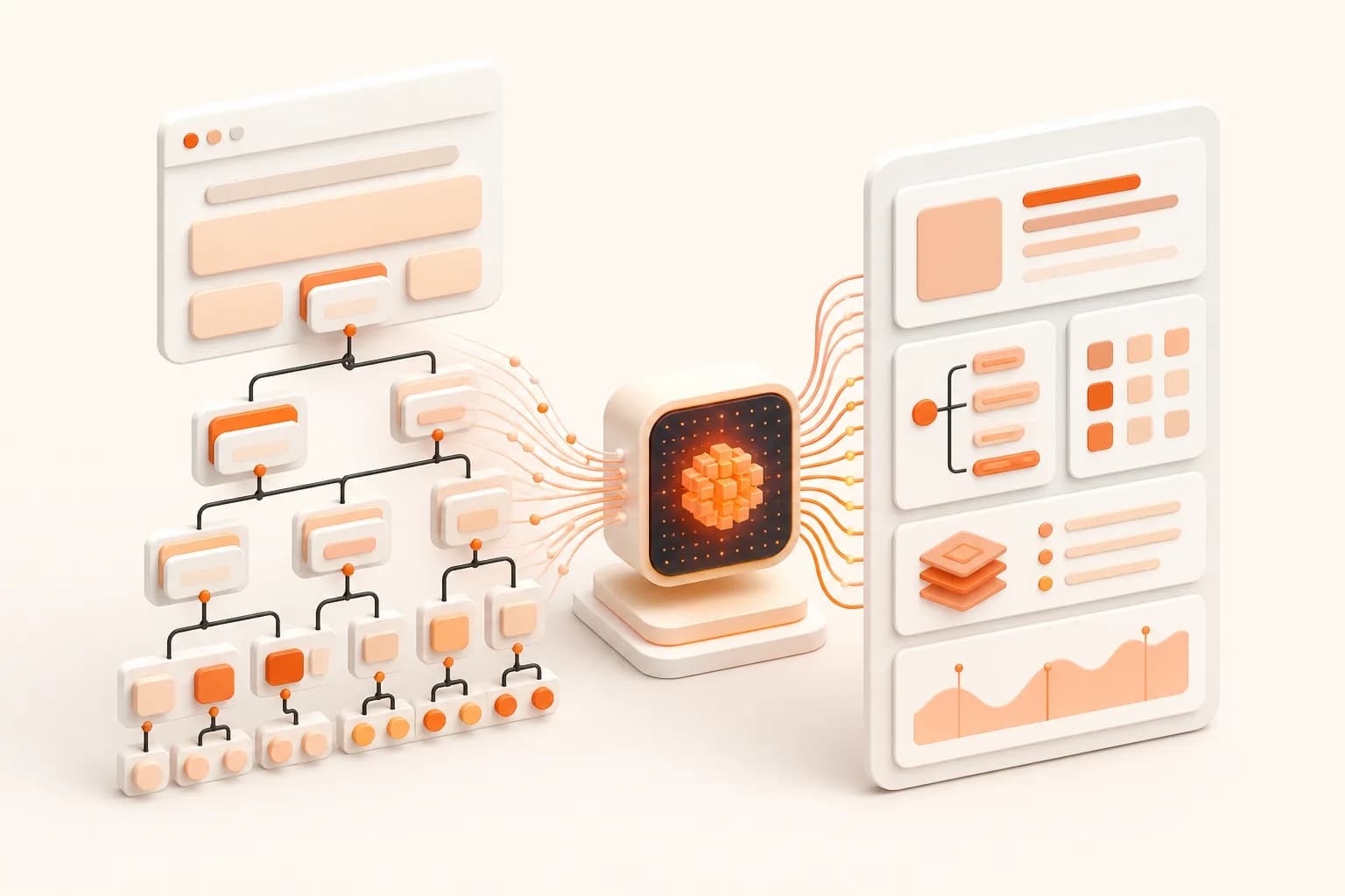 Snapshot Site themed workflow illustration for ai dom analysis