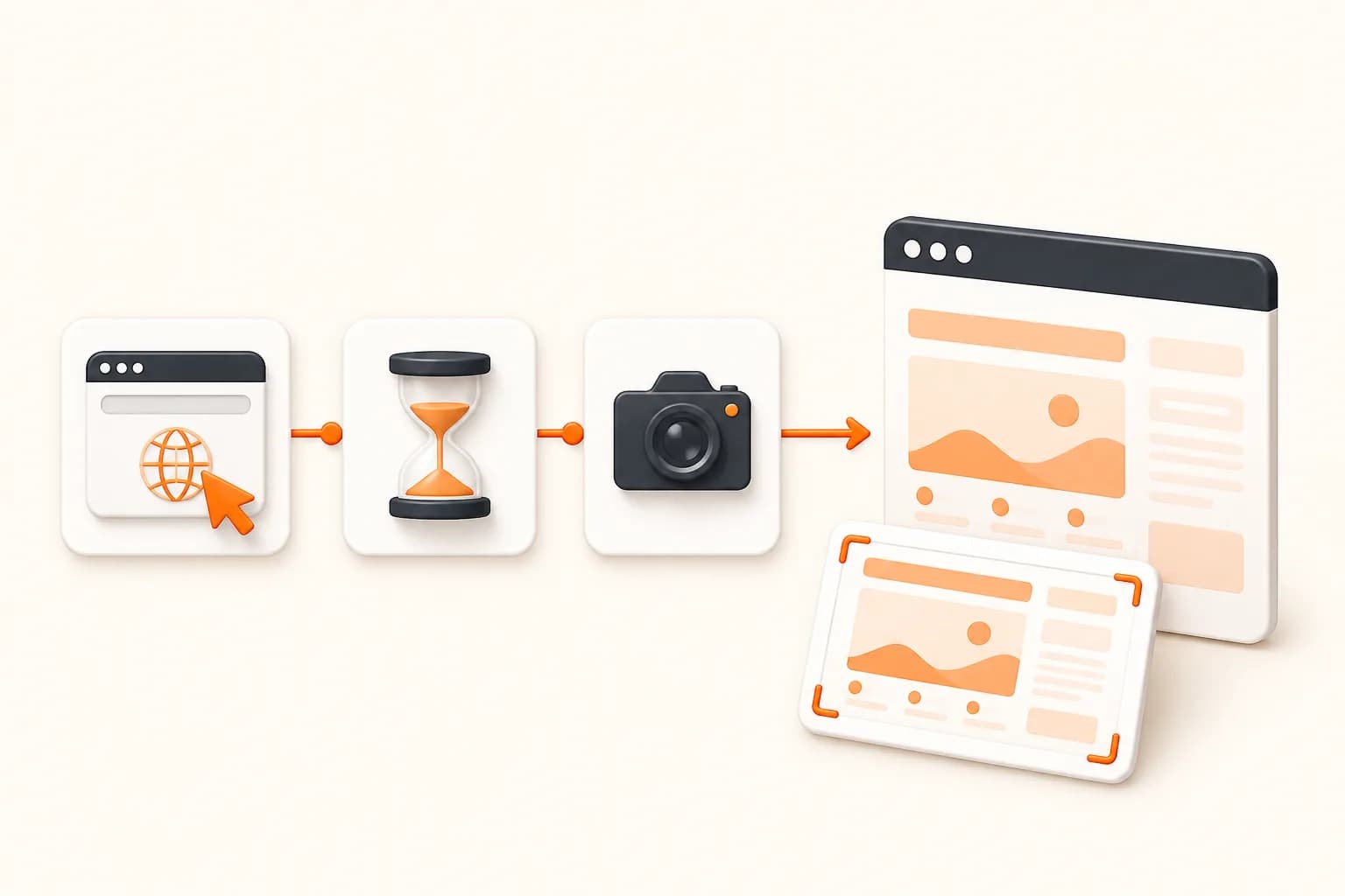Snapshot Site themed illustration for browser automation api