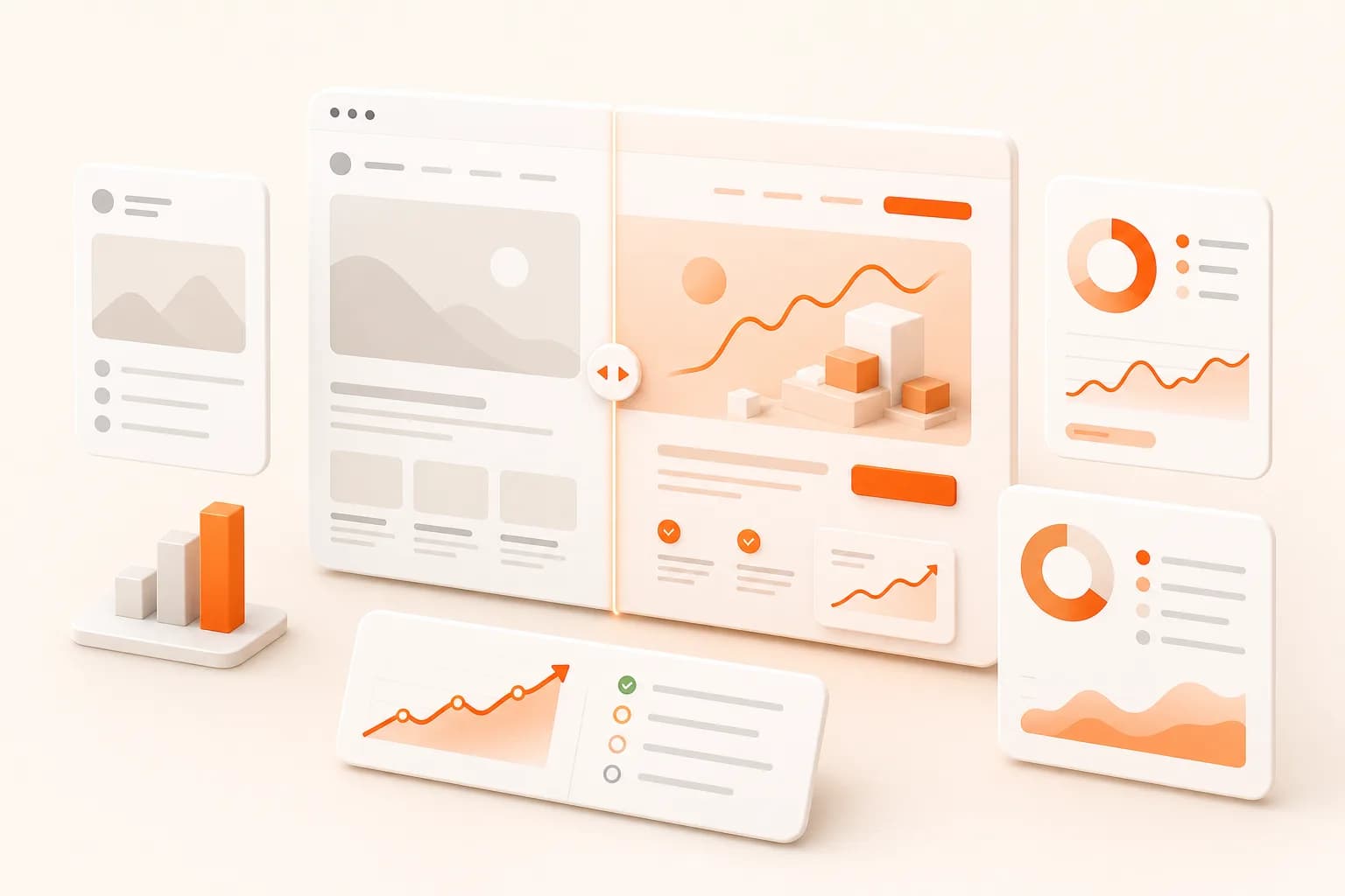 Snapshot Site themed workflow illustration for landing page monitoring