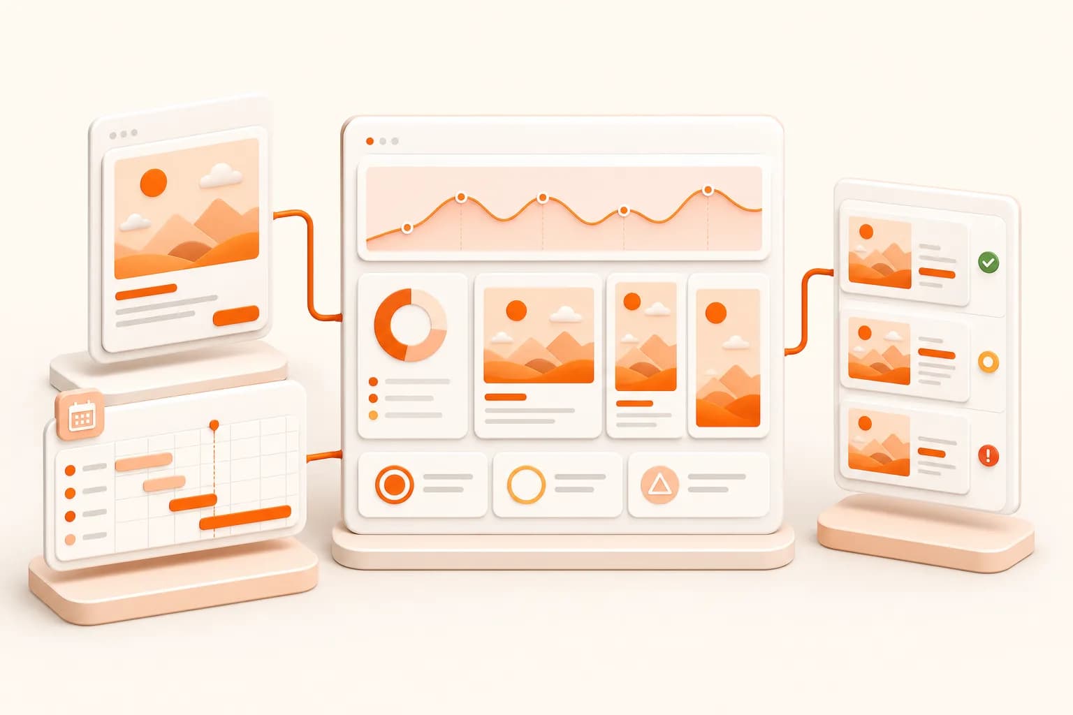Snapshot Site themed workflow illustration for marketing campaign monitoring