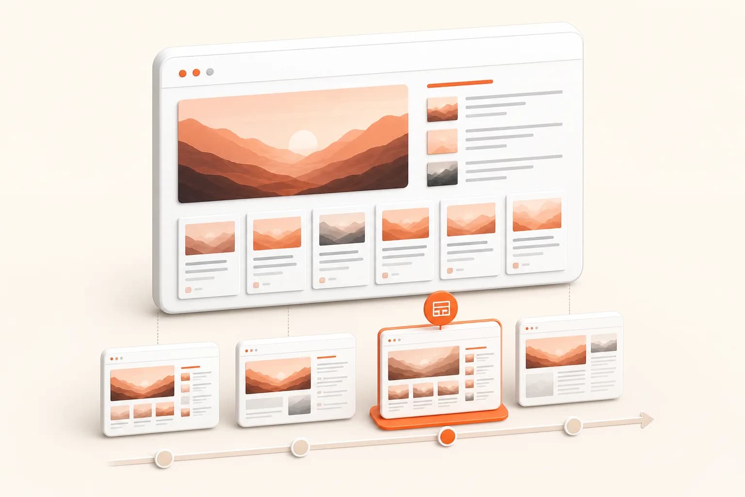 Snapshot Site themed workflow illustration for news website monitoring