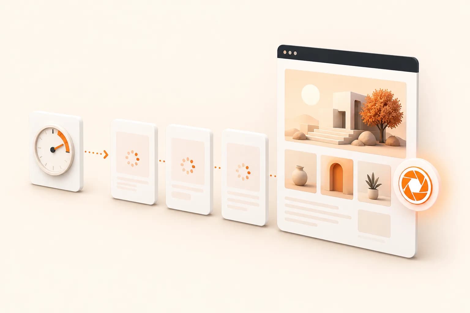 Snapshot Site themed screenshot delay API illustration