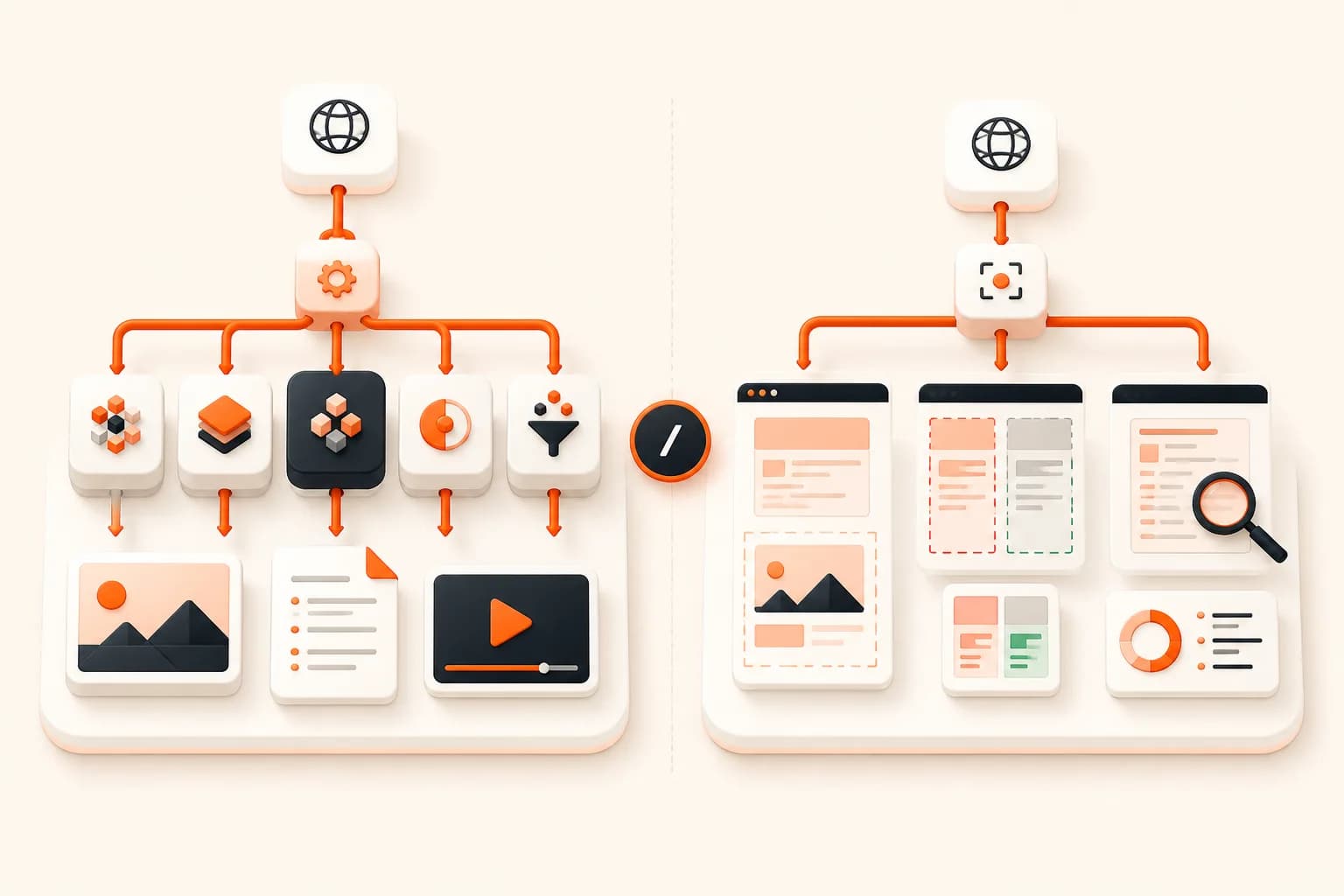 Neutral comparison of a broad web rendering workflow and a focused visual comparison workflow
