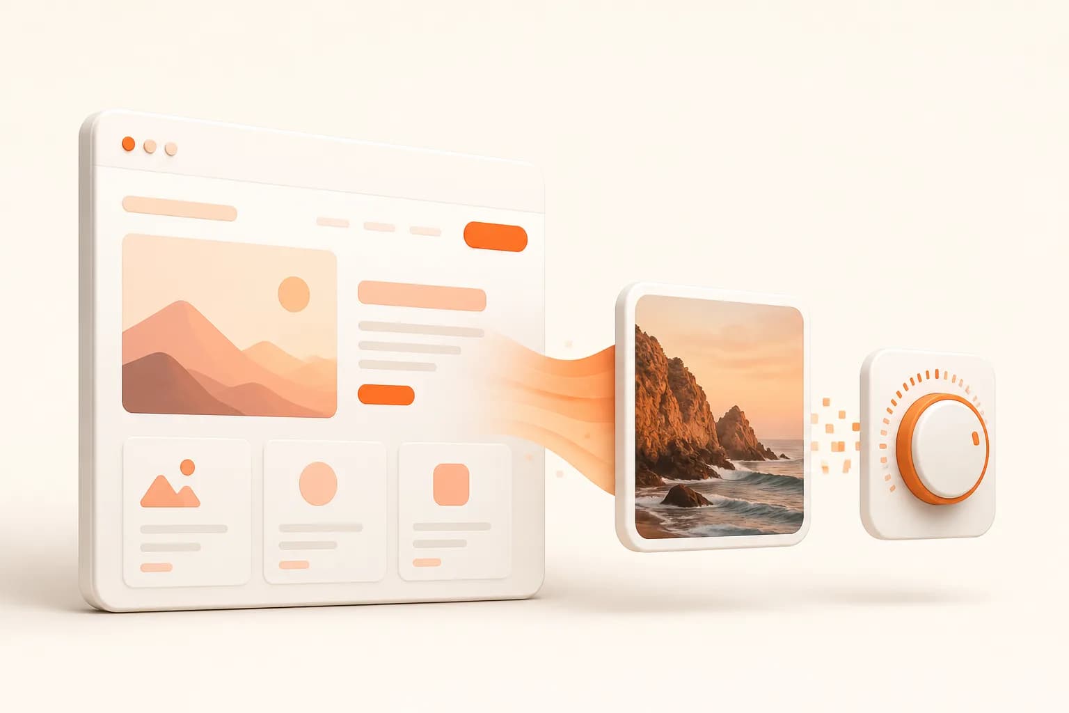 Snapshot Site themed webpage to JPEG API illustration