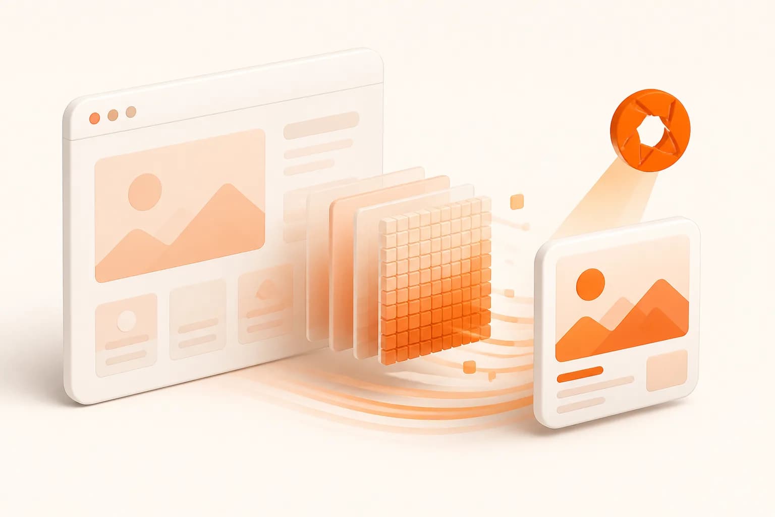 Snapshot Site themed webpage to WebP API illustration