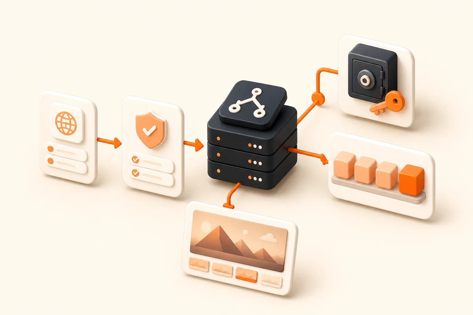 Snapshot Site themed Express screenshot API illustration