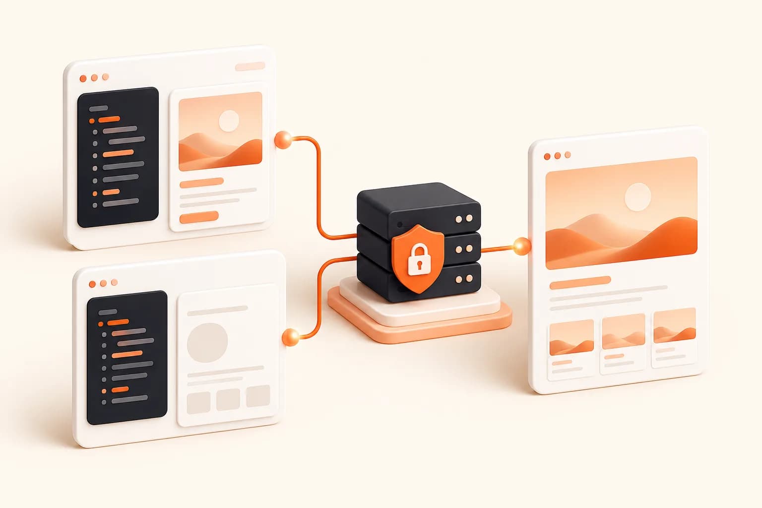 Snapshot Site themed Nuxt screenshot API illustration