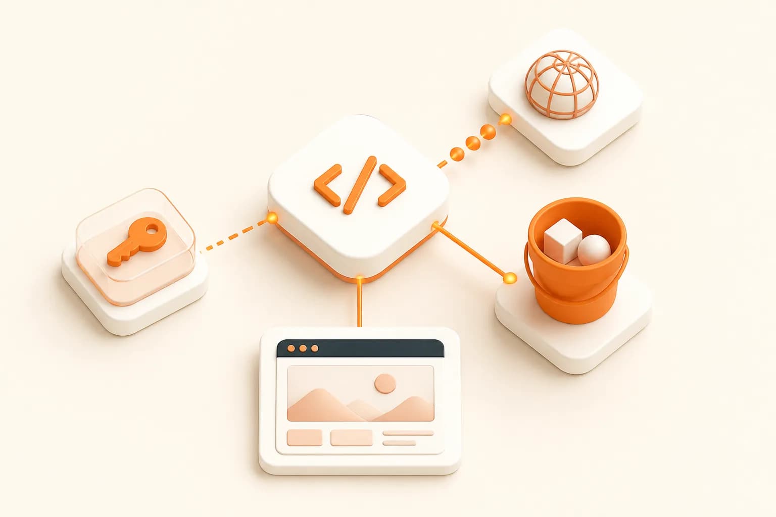 Snapshot Site themed AWS Lambda screenshot API illustration