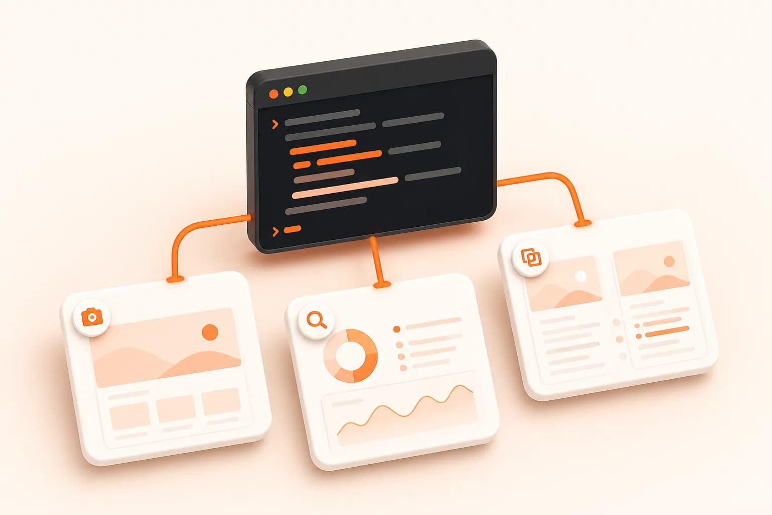 Snapshot Site themed screenshot API CLI workflow illustration